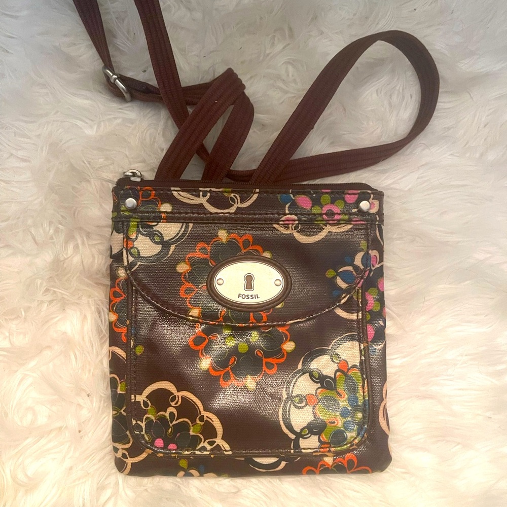 Floral Crossbody Fossil Bag